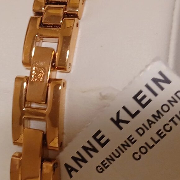 Anne Klein Women's Diamond-Accented Bracelet Watch Rose Gold-Tone New with Tag - Picture 7 of 14